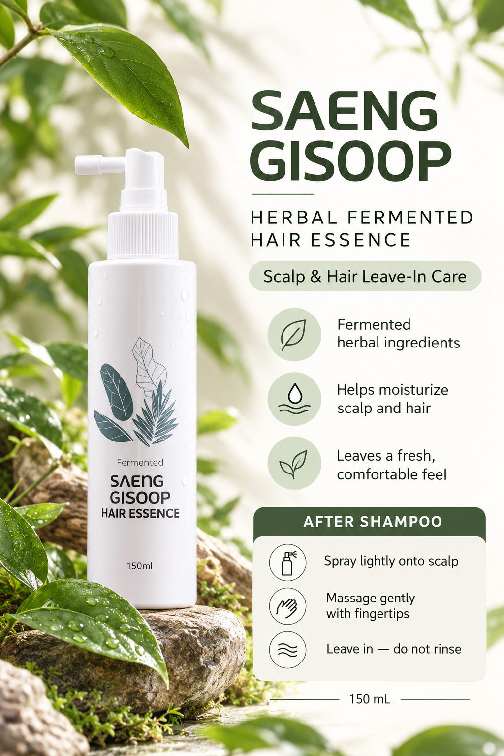 SAENG GISOOP Herbal Fermented Hair Essence 150ml