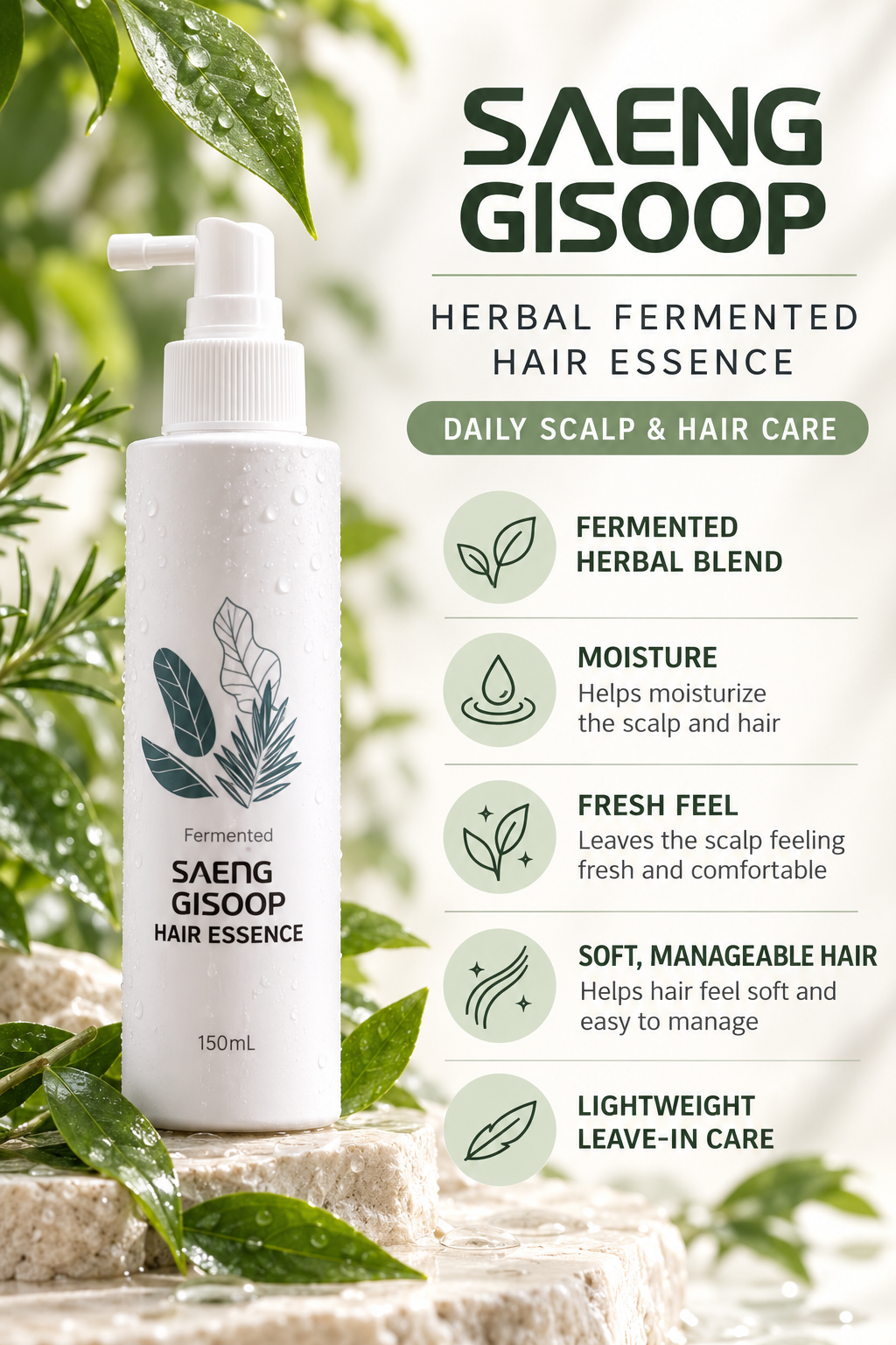 SAENG GISOOP Herbal Fermented Hair Essence 150ml
